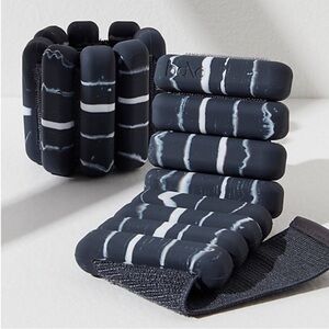 NEW BALA Black and White Striped Wristbands